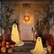 2 Pack Halloween Ghost Decorations with Witch Hat – 63” Spooky LED Light-Up Hanging Ghosts for Indoor & Outdoor Porch, Yard, Garden & Halloween Party Decor